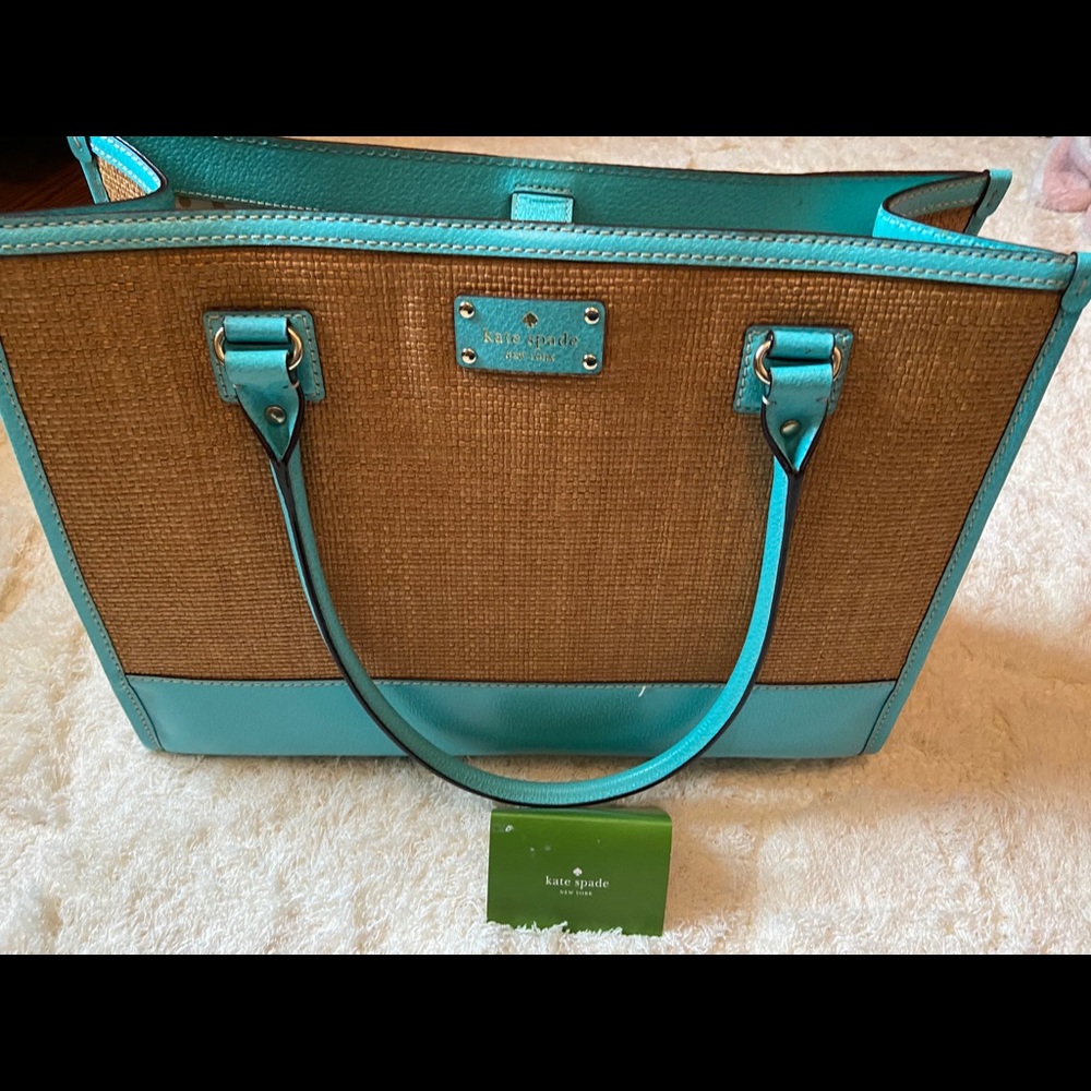 Kate Spade large turquoise tote